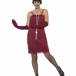 Smiffys USA 20's Flapper Women's Deep Red Costume Costumes