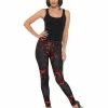 Smiffys USA Horror Women's Blood Splattered Black Leggings Accessories