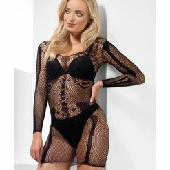 Smiffys USA Fishnet Skeleton Bone Net Women's Black Dress Accessories