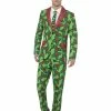 Smiffys USA Costumes Holly Berry, Mens Green Christmas Suit