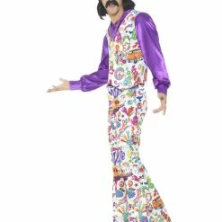 Smiffys USA Costumes 60s Groovy Hippie Men's Costume