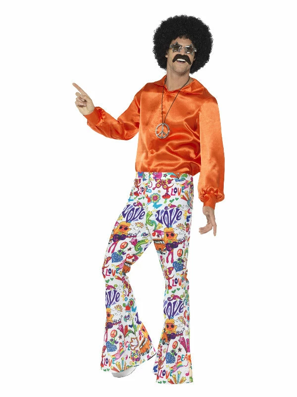 Smiffys USA 60s Groovy Flared Men's Trousers 3 Smiffys USA 60s Groovy Flared Men's Trousers