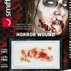 Smiffys USA Horror Wound Transfer, Dead Flesh, Red
