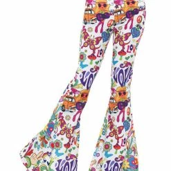 Smiffys USA Costumes 70s Groovy Flared Women's Trousers