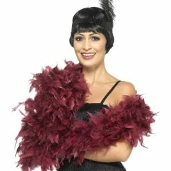 Smiffys USA 20s Women's Burgundy Deep Red Boa 1920's Costumes