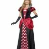 Smiffys USA Royal Red Queen With Hearts Costume 1 Smiffys USA Royal Red Queen With Hearts Costume