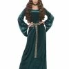 Smiffys USA Costumes Medieval Maid Women's Green Costume