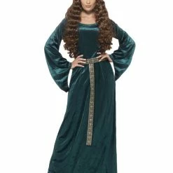 Smiffys USA Costumes Medieval Maid Women's Green Costume