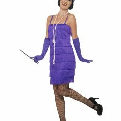 Smiffys USA 20's Flapper Women's Purple Costume