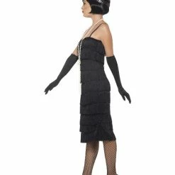 Smiffys USA Costumes 20s Flapper Black Women's Dress Costume