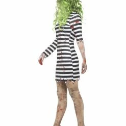 Smiffys USA Zombie Jailbird Prisoner Women's Costume
