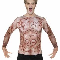 Smiffys USA Mutilated Skin Adult Horror T-Shirt