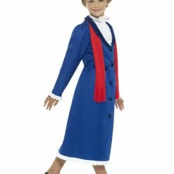 Smiffys USA Victorian Nanny Girls Blue Costume Costumes