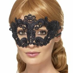 Smiffys USA Masks Embroidered Lace Filigree Floral Women's Eyemask