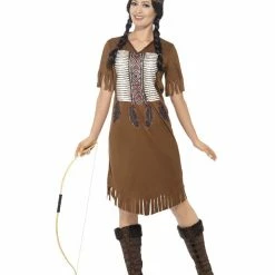 Smiffys USA Costumes Native American Inspired Warrior Princess Women's Costume