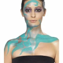 Smiffys USA Smiffys Make-Up FX, Turquoise Liquid Latex Kit