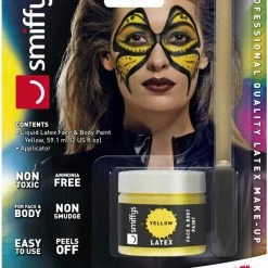 Smiffys USA Smiffys Make-Up FX, Yellow Liquid Latex Kit Makeup & SFX