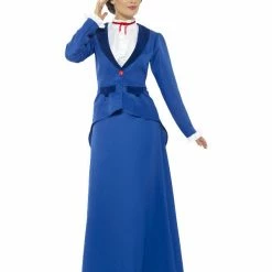 Smiffys USA Victorian Nanny Women's Blue Costume Costumes