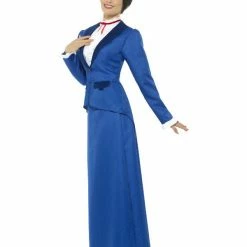 Smiffys USA Victorian Nanny Women's Blue Costume Costumes