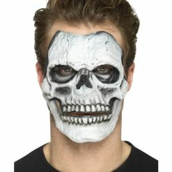 Smiffys USA Makeup & SFX Smiffys Make-Up FX, Foam Latex Skeleton Face, White