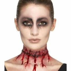Smiffys USA Smiffys Make-Up FX, Latex Stitched Neck, Red