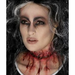 Smiffys USA Smiffys Make-Up FX, Latex Stitched Neck, Red