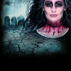 Smiffys USA Smiffys Make-Up FX, Latex Stitched Neck, Red