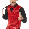 Smiffys USA Sequin Red Vest - Dance Costume Costumes