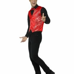 Smiffys USA Sequin Red Vest - Dance Costume Costumes