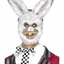 Smiffys USA Masks White Rabbit Halloween Adult Mask