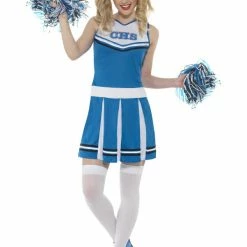 Smiffys USA Costumes Cheerleader Women's Blue Costume