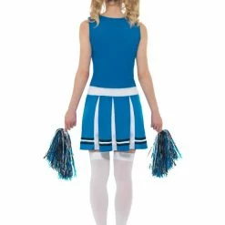 Smiffys USA Costumes Cheerleader Women's Blue Costume