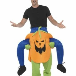 Smiffys USA Piggyback Ride A Scary Pumpkin Adult Costume Costumes