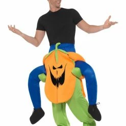 Smiffys USA Piggyback Ride A Scary Pumpkin Adult Costume Costumes