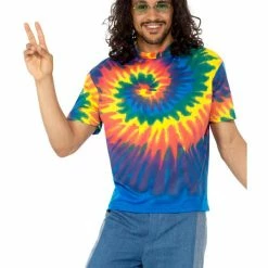 Smiffys USA Costumes 60s Tie Dye Men's T-Shirt
