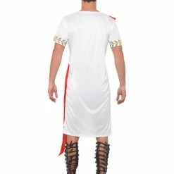 Smiffys USA Costumes Roman Senator Men's Red And White Toga Costume