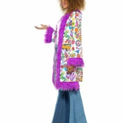 Smiffys USA 60s Groovy Hippie Woman's Coat Costumes