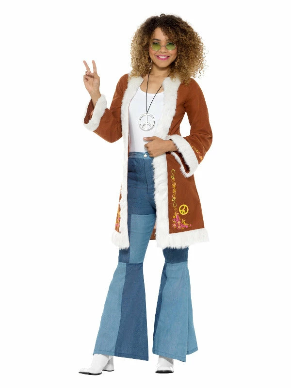 Smiffys USA Costumes 60s Retro Afghan Women's Hippy Coat 3 Smiffys USA Costumes 60s Retro Afghan Women's Hippy Coat