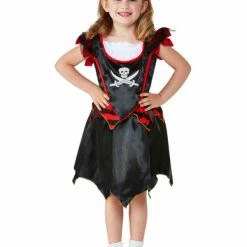 Smiffys USA Toddler Pirate Skull & Crossbones Girl's Costume