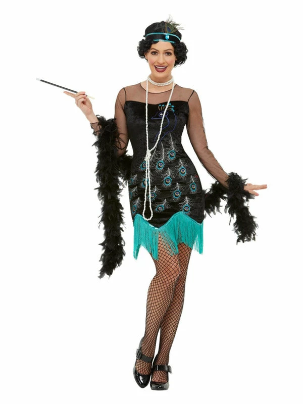 Smiffys USA 20s Peacock Flapper Women's Costume 3 Smiffys USA 20s Peacock Flapper Women's Costume