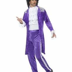 Smiffys USA 80s Purple Musician Men's Costume