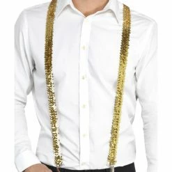 Smiffys USA Sequin Gold Braces