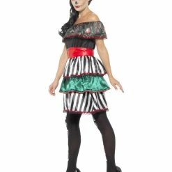 Smiffys USA Day Of The Dead Senorita Doll Costume Women's Costumes