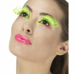 Smiffys USA 80s Polka Dot Eyelashes, Neon Green
