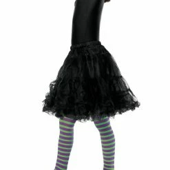 Smiffys USA Wicked Witch Girls Tights Purple And Green Accessories