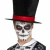 Smiffys USA Day Of The Dead Top Hat Men's Hats & Headpieces