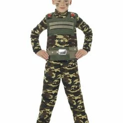 Smiffys USA Costumes Camouflage Military Boy's Costume