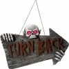 Smiffys USA Light Up Turn Back Hanging Sign Prop Halloween Decorations & Props