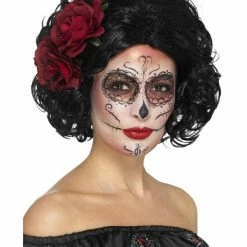 Smiffys USA Wigs & Beards Deluxe Day Of The Dead Doll Wig