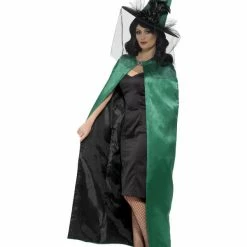 Smiffys USA Reversible Black And Green Women's Witch Cape Accessories